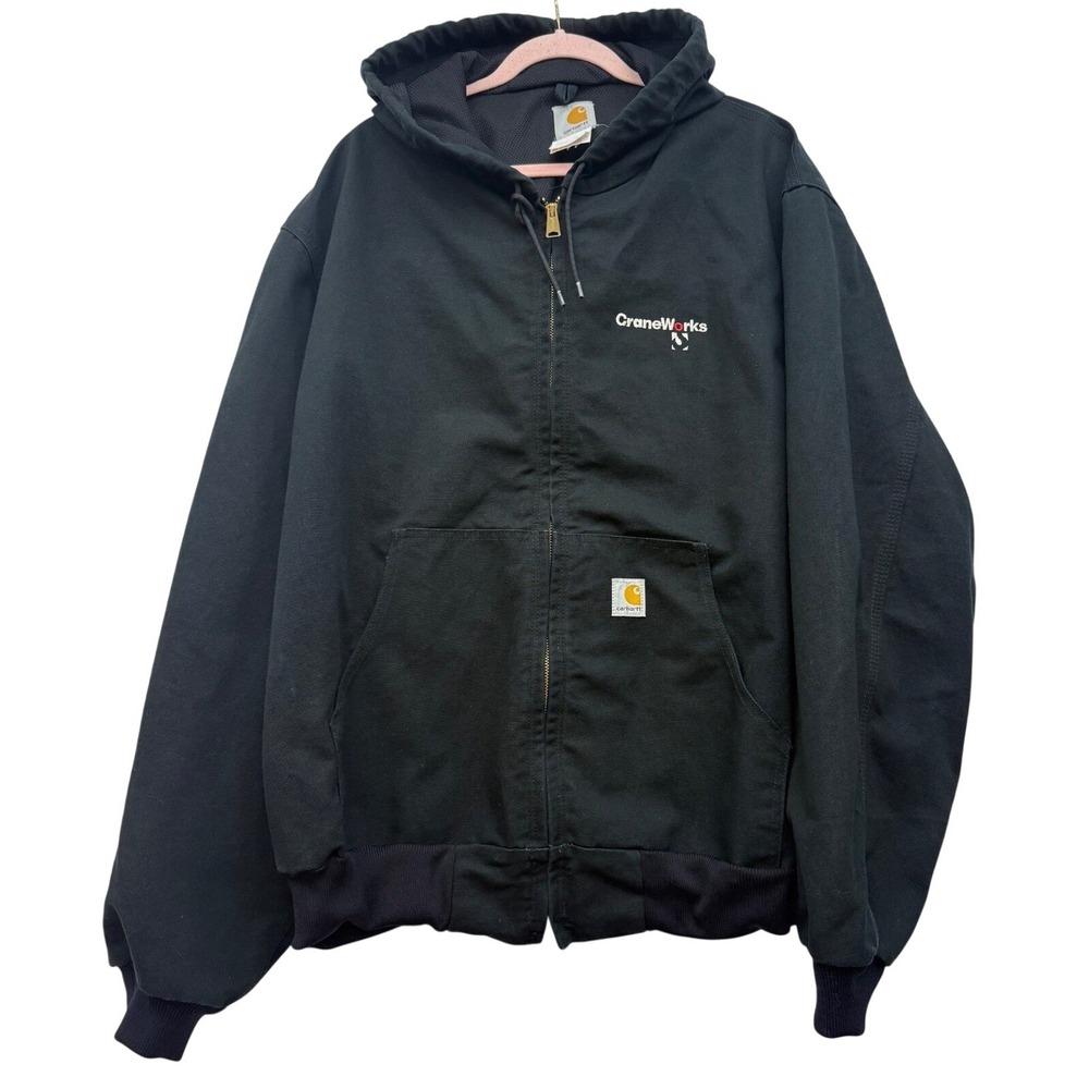 Carhartt J131 Active Jacket‎ Black XL USA Made Duck Canvas Workwear